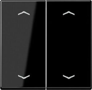 Jung Serienwippe, Symbol Pfeil  für KNX Taster, Serie A, schwarz A102PSW – Bild 1