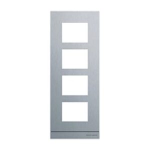 Busch-Jaeger Frontplatte Audio 1/4 Aluminium gebürstet 3xModul 41394CF-A-03 – Bild 1