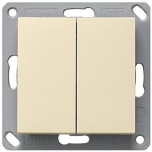 Gira BT Wandsender 2-fach System 55 Cremeweiß 246201 – Bild 1