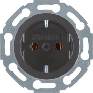 Berker Steckdose schwarz glänzend 1-fach 474521 – Bild 1