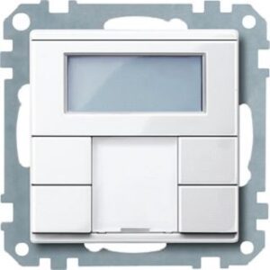 Merten Taster 2-fach plus Thermoplast polar-ws Raumtemp.regler MEG6212-0319 – Bild 1