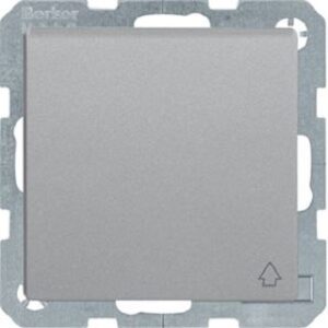 Berker SCHUKO-Steckdose Aluminium lackiert mit Klappdeckel 47516064 – Bild 1