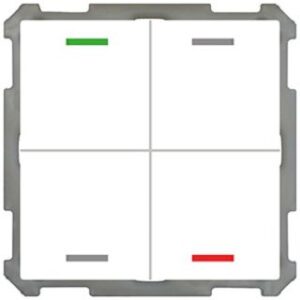 MDT Taster Light 4-fach RGBW Temperatursensor studioweiß glänz. BE-TAL63T4.01 – Bild 1