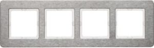 Berker Rahmen 4-fach Edelstahl gebürstet waagerecht 10246083 – Bild 1