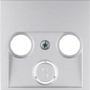 Berker Zentralstück aluminium matt für 2 und 3 Loch-Dose 12031404 – Bild 1