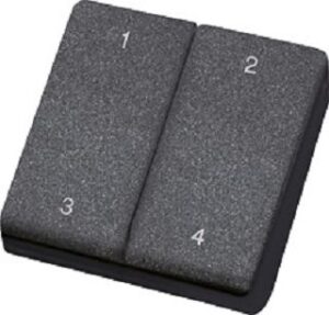 Eltako Funk-Minihandsender 4-Signale 2xWechselwippe anthrazit FMH4-AN – Bild 1