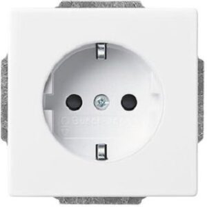 Busch-Jaeger SCHUKO Steckdosen-Einsatz studioweiß, solo, Steckdosen 2300EUCB-84 – Bild 1