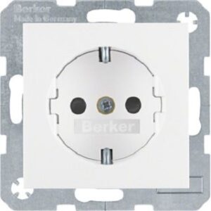 Berker SCHUKO-Steckdose polarweiß glänzend 47238989 – Bild 1