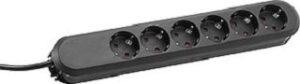 Bachmann Tischsteckdose 6-fach schwarz l=5m erhöhter Berührungsschutz ohne Schalter 381.149K – Bild 1