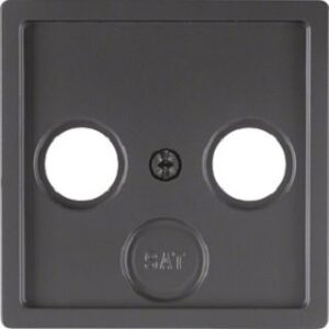 Berker Zentralstück anthrazit samt für Antennensteckdose 12036086 – Bild 1