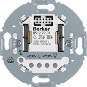 Berker Universal-Schalteinsatz 2-fach 2-Draht Tragring rd. 85122201 – Bild 1