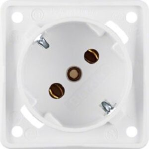 Berker SCHUKO-Steckdose 45Grad polarweiß,damasziert 841852522 – Bild 1