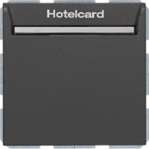 Berker Relais-Schalter Hotelcard anthrazit matt 16409906 – Bild 1