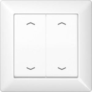 Jung Wippe Taster BA 2-fach KNX mit Symbole Pfeile Mitten.alpinws AS590-5MPWW – Bild 1