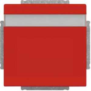 Busch-Jaeger SCHUKO Steckdose mit Klappdeckel mit Beschriftung future linear rot 20EUKNB-12-82 – Bild 1