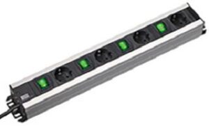 Bachmann Steckdosenl.Handwerker 4f. 4xSchuko 4xSchalter Zuleitung 2m 300.049 – Bild 1