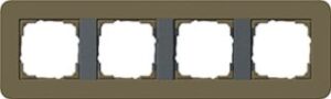 Gira Abdeckrahmen 4-fach E3 Umbra/Anthrazit 0214426 – Bild 1