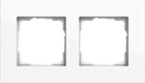 Gira Abdeckrahmen 2-fach Gira Esprit Aluminium Reinweiß lackiert 0212403 – Bild 1