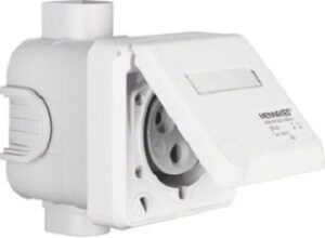 Berker CEE-Steckdose 3-polig Up 32A mit Klappdeckel 578601 – Bild 1