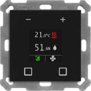 MDT KNX Raumtemperaturregler Smart 55, Schwarz matt SCN-RTR55S06.01 – Bild 1