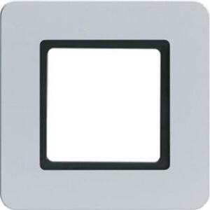 Berker Rahmen 1-fach alu-samt LED-Beleuchtung 10116104 – Bild 1