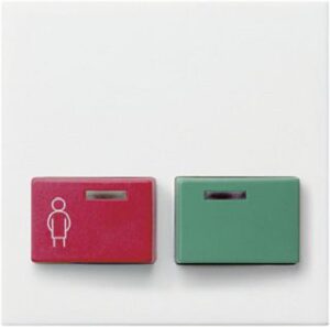 Gira Abdeckung Ruf-/Abstelltaster System 55 reinweiss glänzend 024403 – Bild 1