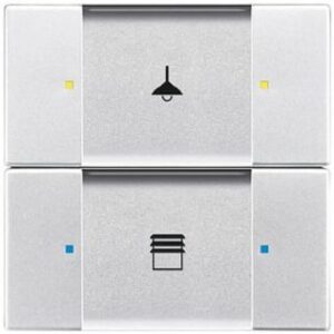 Busch-Jaeger Bedienelement 2/4-fach programmierbar mit Beschriftungsfeld 6126/02-83 – Bild 1