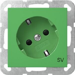 Gira SCHUKO-Steckdose 30° + SH SV System 55 Grün 4418107 – Bild 1