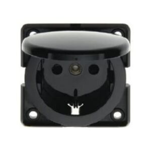 Berker Schuko Steckd Klappdeckel Mobil R Twin schwarz 9419705 – Bild 1
