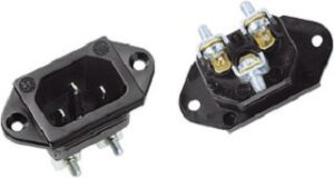 Bachmann Kaltgeräte-Einbaustecker schwarz 70°C Schraubanschluss 917.170 – Bild 1