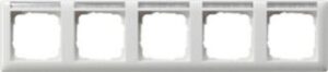 Gira Rahmen 5-fach mit Schriftfeld Standard 55 reinweiss glänzend 109503 – Bild 1