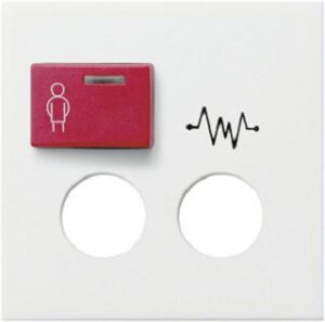 Gira Abdeckung Rufmodul Ruft./Steckv. System 55 reinweiss glänzend 022803 – Bild 1