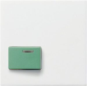 Gira Abdeckung Abstelltaster mit LED System 55 reinweiss glänzend grün 024603 – Bild 1