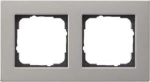 Gira Abdeckrahmen 2-fach flach E2 Edelstahl 0212335 – Bild 1