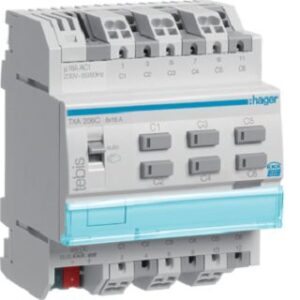 Hager Schaltausgang 16A 6fach tebis KNX 4PLE TXA206C – Bild 1