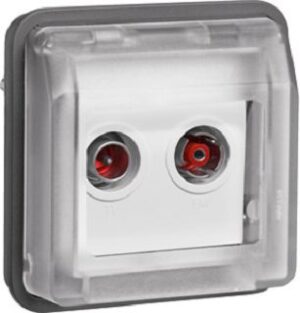 Berker Antennen-Steckdoseneinsatz AP lichtgrau matt 12033555 – Bild 1