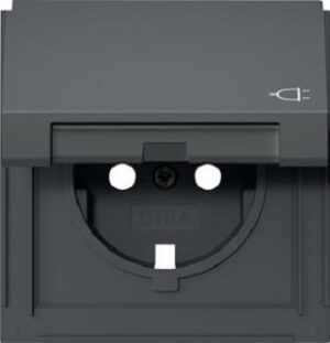 Gira Abdeckung SCHUKO-Steckdose KD Gira TX_44 Anthrazit 492267 – Bild 1