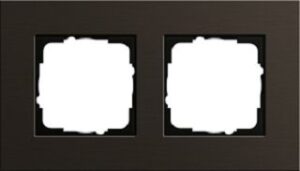 Gira Abdeckrahmen 2-fach Esprit Aluminium braun 0212127 – Bild 1