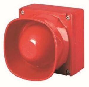 ABB Elektr.Aussensirene rot IP66 110x110x105mm 32 Töne SY/HO/R/08 – Bild 1