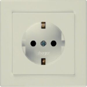 Hager Steckdose mit integr. Rahmen creme WYS211 – Bild 1