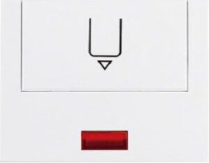 Berker Hotelcard-Schalteraufsatz polarweiß mit Aufdruck 16417109 – Bild 1