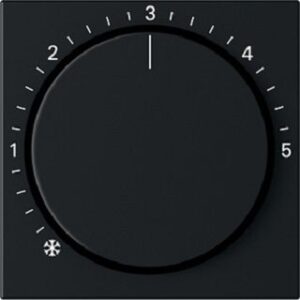 Gira Abdeckung Raumtemperaturregler Schwarz matt 2706005 – Bild 1