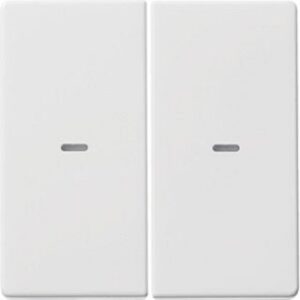 Berker Tast-Abdeckung 2-fach polarweiß 80960329 – Bild 1