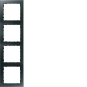 Hager Rahmen 4-fach PUR anthrazit WYR147 – Bild 1