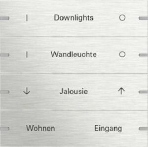 Gira Wippenset 4fach individuell für Tastsensor4 TS4 Edelstahl 5034219 – Bild 1