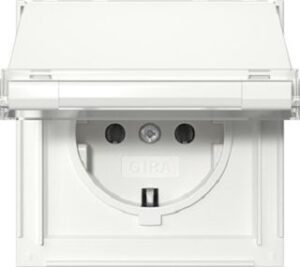 Gira SCHUKO-Steckdose KD + BSF Gira TX_44 Reinweiß 441066 – Bild 1