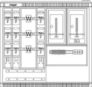 Hager Wa+MeSchrank,universN,<250A,TN-S Ne tz ZAW102AH1 – Bild 1