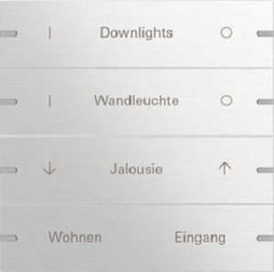 Gira Wippenset 4fach individuell für Tastsensor4 TS4 Aluminium 503417 – Bild 1