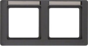 Berker Rahmen 2-fach anthrazit samt mit Beschriftungsfeld 10226016 – Bild 1
