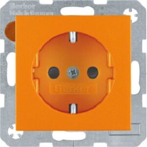 Berker SCHUKO-Steckdose orange matt 47231914 – Bild 1